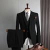 Plus Size Men's Business Casual Slim Wedding Groomsmen Dress Suit
