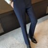 Anti-Wrinkle Suit Pants Men's Slim Fit Business Casual Dress Trousers