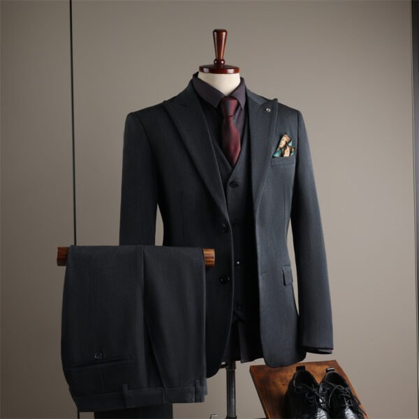 Men's Small Suit Set, New Autumn Style, Groomsmen's Suit, Wedding, Business Casual, Work, Notch Lapel Suit, Slim Fit