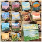 Cross-Border Digital Oil Painting DIY Coloring, Kids Hand-Painted Landscape Tulip Wholesale