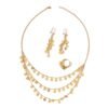 European and American Double-Layer Sequin Tassel Clavicle Chain Necklace, Light Luxury Design