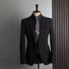 Plus Size Men's Business Casual Slim Wedding Groomsmen Dress Suit