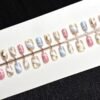 Wy384 Romantic Galaxy Glass Bead Cat Eye Glitter Gilt Wearable Nails Wy384 Romantic Galaxy Glass Bead Cat Eye Glitter Gilt Wearable Nails