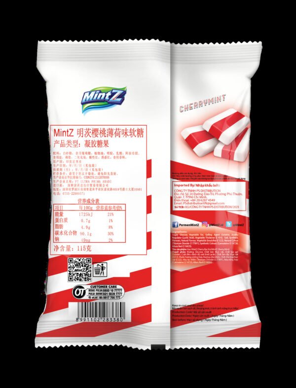 Mintz Mint Gummy Candies 115g – Indonesian Import, Assorted Flavours