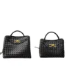 Genuine Sheepskin Double-Sided Woven Handbag - Crossbody Shoulder Bag