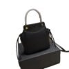 Structured Top-Handle Hobo Bag with Tassel Charm