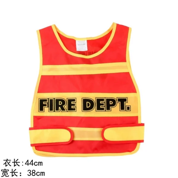 Kids Role-Play Vest Costume Set - Firefighter, Police, Engineer & More (7 Styles)