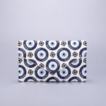 Rice Bead Embroidered Eye Envelope Bag - Beaded Clutch Handbag