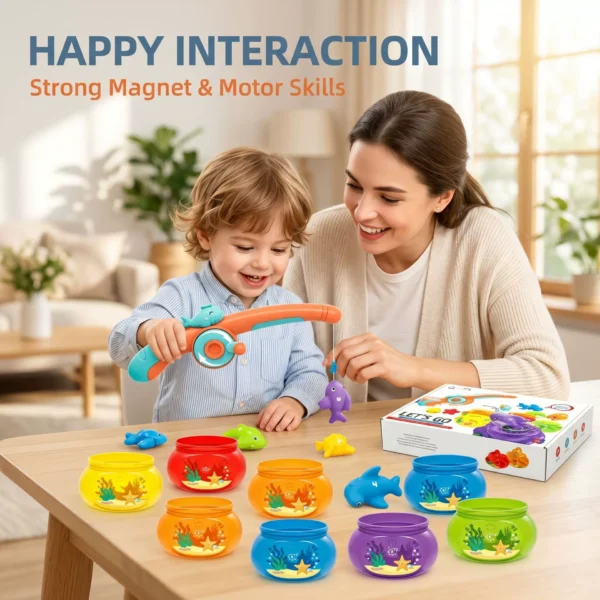 O1CN01VxNUOg2EcQeyKki6W_2222124958765-0-cib.jpg_ Magnetic Fishing Tank Toy - Kids Simulated Fishing Play Set