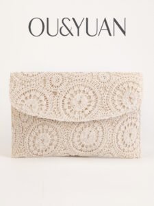 Lace Embroidered Envelope Clutch — Niche Evening Bag