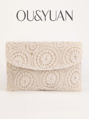 Lace Embroidered Envelope Clutch — Niche Evening Bag