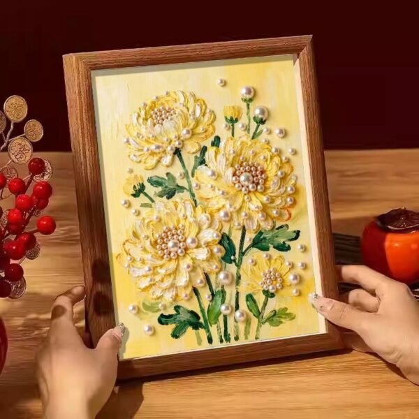 New Cross-Border Pearl Diamond Painting DIY Kit, Small Size with Frame