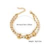 Middle Eastern Retro Pearl Rice Flower Coin Pendant Bracelet