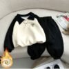 Kids Fleece-Lined Sweatshirt Set - Sports Two-Piece, Boys & Girls
