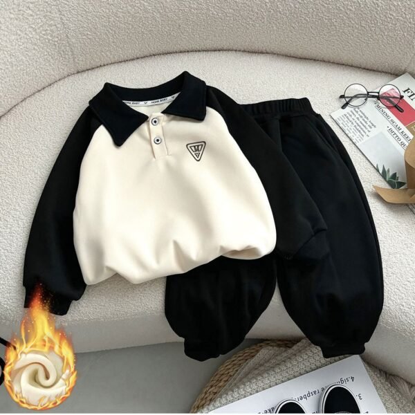 Kids Fleece-Lined Sweatshirt Set - Sports Two-Piece, Boys & Girls