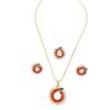 Retro Baroque Palace Style Sand Gold Sun Goddess Necklace Star Moon Earrings Set 5 Retro Baroque Palace Style Sand Gold Sun Goddess Necklace Star Moon Earrings Set