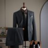 Striped Men's Suit Set – Business Casual Formal Wedding Banquet Suit (Plus Sizes M-7XL)