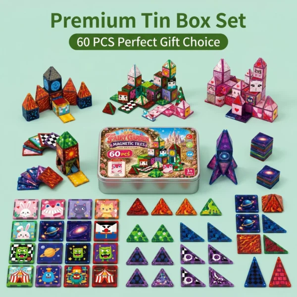 O1CN01X6Gstx2EcQeruM4le_2222124958765-0-cib.jpg_ Magnetic Building Blocks Set - Themed Magnetic Sheet Tiles (60pc)
