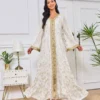 MT084 Cross-Border Trade Hot-Selling In-Stock Women Dress with Floral Embossing and Gold Stamping, Fashionable Long Gown Abaya - photo 2 MT084 Cross-Border Trade Hot-Selling In-Stock Women Dress with Floral Embossing and Gold Stamping, Fashionable Long Gown Abaya