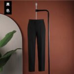 Whale Lion Men's Casual Business Straight-Leg Dress Pants Versatile Fashion Simple Mid-High Waist Wrinkle-Resistant Non-Iron Pants