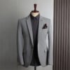 Plus Size Men's Business Casual Slim Wedding Groomsmen Dress Suit
