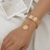 Middle Eastern Cross-Border Vintage Coin Bracelet, Gold-Plated Ethnic Style