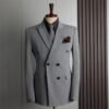 Double-Breasted Suit Set for Men, Formal Business Casual Slim Fit Plus Size Wholesale Wedding Blazer, High-End Feel