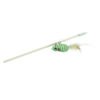 Cat Teaser Wand with Long Durable Feather Rod, Self-Entertainment Boredom-Relief Gadget, Solid Wood Rod That Won't Break, with Bell, Mouse Cat Toy