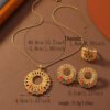 O1CN01XoOGHH1I8QqVV3xLD_2212514370848-0-cib Indian Palace Style 3D Flower Jewellery Set - Ring, Earrings & Necklace