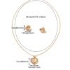 Cross-Border French Light Luxury Simple Jewelry Love Pendant Necklace + Peach Heart Zircon Earring Set
