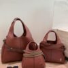Woven-Look Basket Hobo Tote Bag