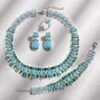 O1CN01YnGO3V2HKVt61hfmf_2218095789132-0-cib Dubai Style Bridal Jewellery 4-Piece Set - Necklace, Earrings and Ring