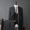 Men's Double-Breasted Suit Business Formal Wear Korean Groomsmen Wedding Groom Jacket