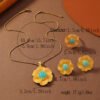 O1CN01ZKIF5g1I8QrzS340w_2212514370848-0-cib Indian Palace Style 3D Flower Jewellery Set - Ring, Earrings & Necklace