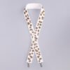 Machine-Embroidered Beaded Bag Strap - Replaceable Leopard Print Shoulder Strap