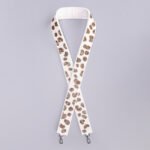 Machine-Embroidered Beaded Bag Strap - Replaceable Leopard Print Shoulder Strap