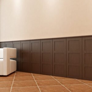 Self-Adhesive 3D Wall Panels - Wood Effect Wainscoting Wallpaper, 5 Pack