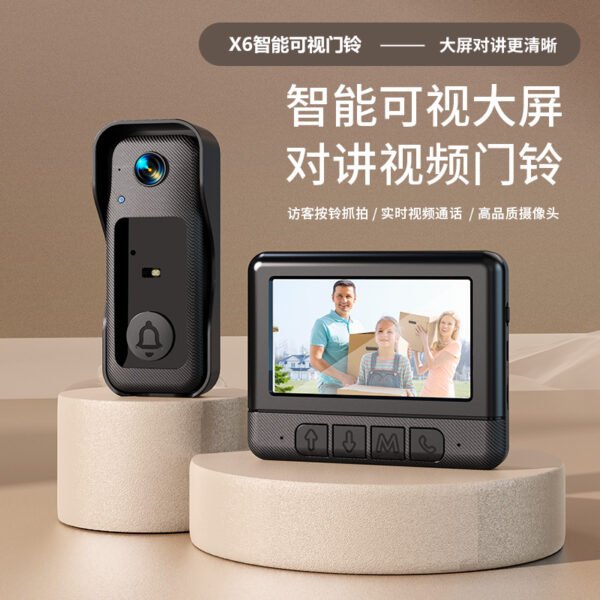 Video Doorbell with Indoor Monitor - 4.3 inch Screen, HD Night Vision