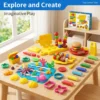 Colored Clay Play Set with Molds - Kids DIY Clay Tool Kit