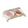 Cat Bowl, Cat Food Bowl, Cat Rice Bowl, Cat Food and Drinking Water Double Bowl, Cervical Spine Protection Dog Bowl, Anti-Knock over Pet Feeding Bowl