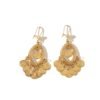Bohemian K-Gold Plated Peacock Earrings, Coin Tassel Wind Chime Earrings