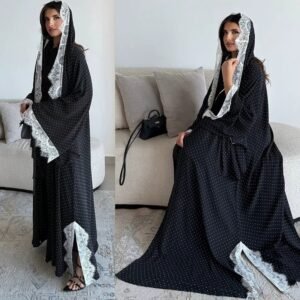 LN259 2026 été à la mode douce dentelle à pois imprimé Robe Cardigan