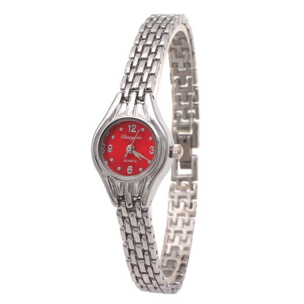 Heart Charm Bracelet Watch - Delicate Chain Wristwatch for Women