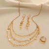 European and American Double-Layer Sequin Tassel Clavicle Chain Necklace, Light Luxury Design