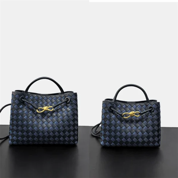 Genuine Sheepskin Double-Sided Woven Handbag - Crossbody Shoulder Bag