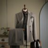 Striped Suit Set for Men, Business Formal Wear, Groomsman Attire, Wedding Groom Suit Jacket, Short Suit