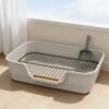 Extra-Large Dog Toilet with Anti-Urine Splash Feature, Detachable Iron Mesh, High Fence