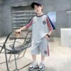 O1CN01bBS3IT1CSEQnN2IBn_2218561860079-0-cib Boys Gray Sports Two-Piece Set Short Sleeve and Shorts