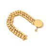 Cross-Border Copper Alloy Handmade Chain Gold-Plated Badge Bracelet, French Retro Round Tag