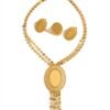 Evening Ethnic Style Tassel Necklace and Earring Set, Gold-Plated Jewelry, Xinjiang Style